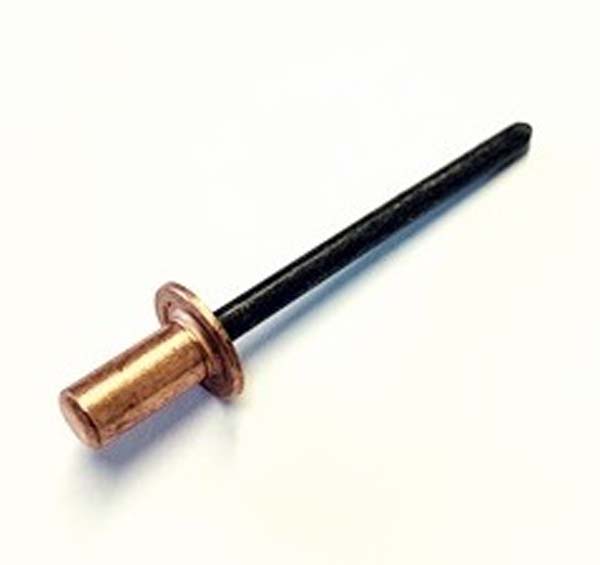 3.2mm X 12mm SEALED RIVET Copper / Steel (6.5mm-8.0mm GRIP RANGE) 